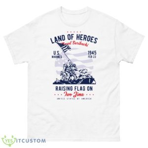 Land Of Heroes Jwo Jima Shirt - 500 Men’s Classic Tee Gildan