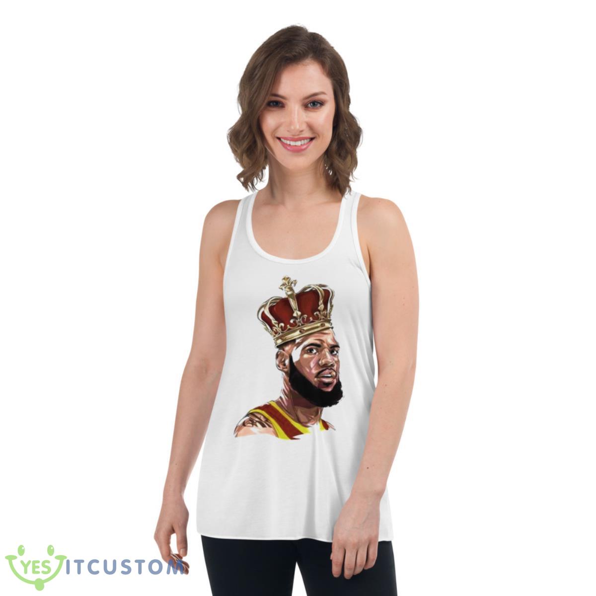 Lebron James Crown King Scoring Shirt 4 Lebron James Crown King Scoring Shirt - Women's Flowy Racerback Tank