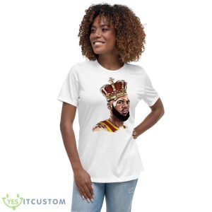 Lebron James Crown King Scoring Shirt 9 Lebron James Crown King Scoring Shirt - Women's Relaxed Short Sleeve Jersey Tee