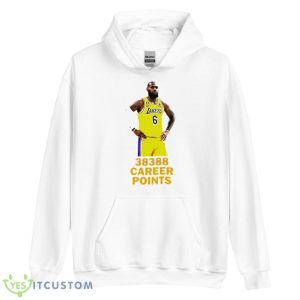 Lebron James Los Angeles Lakers 38388 Career Points Shirt - Unisex Heavy Blend Hooded Sweatshirt
