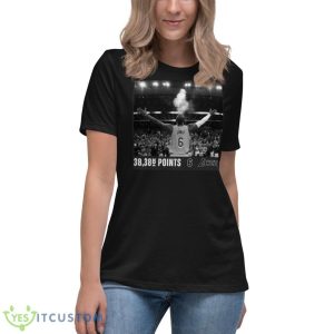 LeBron James Los Angeles Lakers NBA All Time Scoring Shirt 11 LeBron James Los Angeles Lakers NBA All Time Scoring Shirt - Women's Relaxed Short Sleeve Jersey Tee
