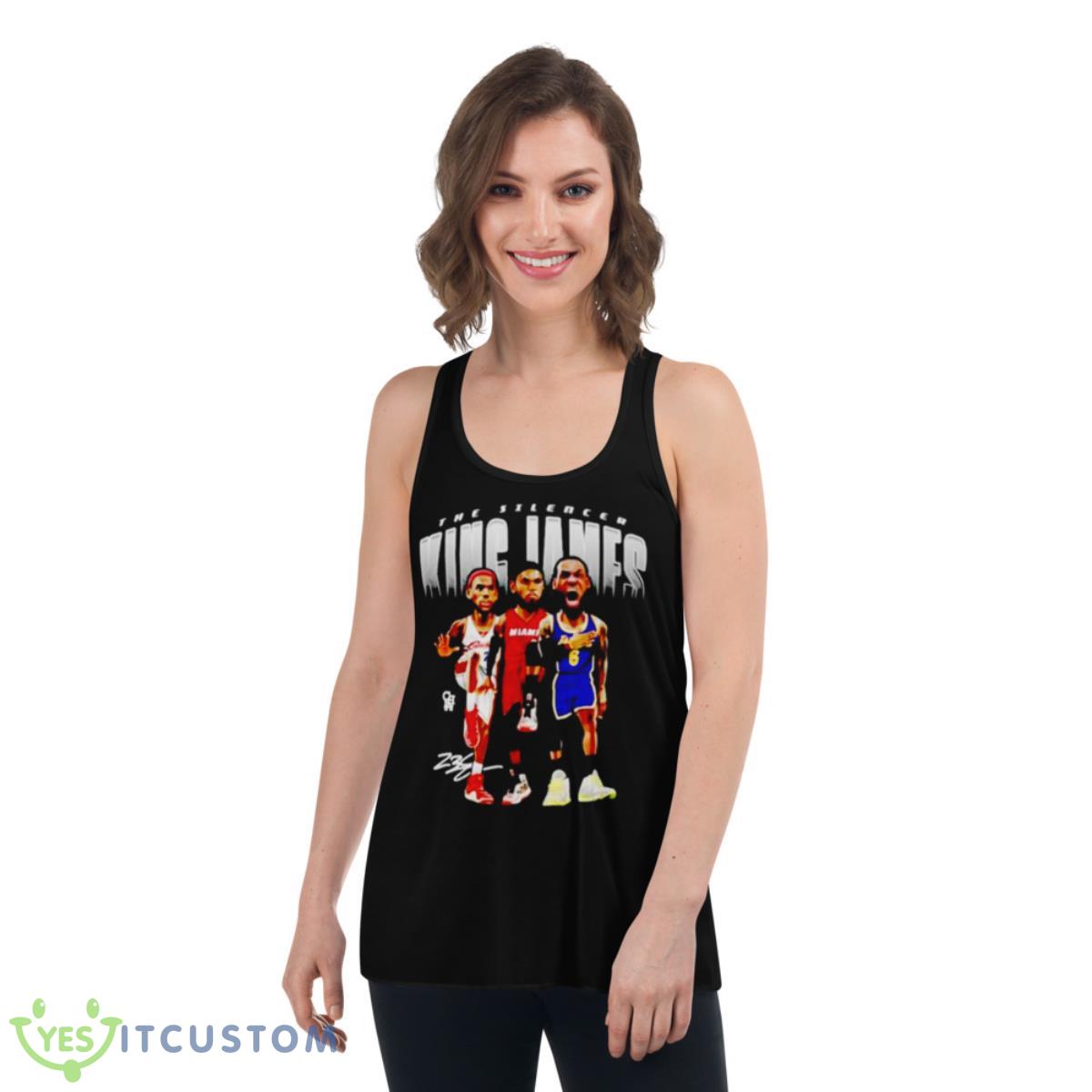Lebron James The Silencer King James Shirt 5 Lebron James The Silencer King James Shirt - Women's Flowy Racerback Tank