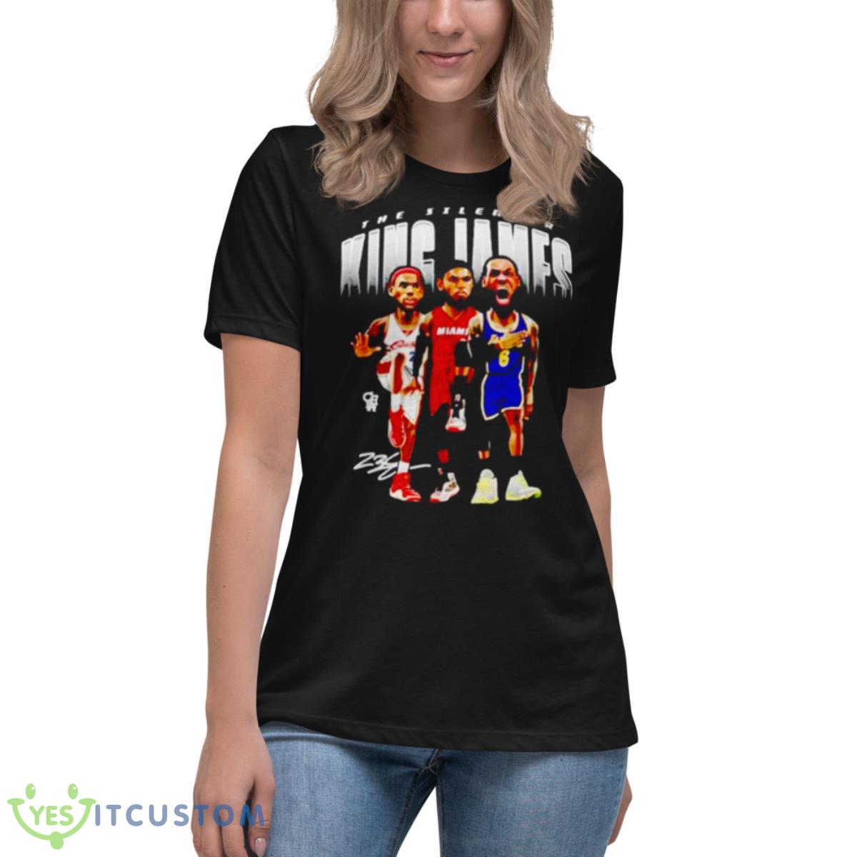 Lebron James The Silencer King James Shirt 6 Lebron James The Silencer King James Shirt - Women's Relaxed Short Sleeve Jersey Tee