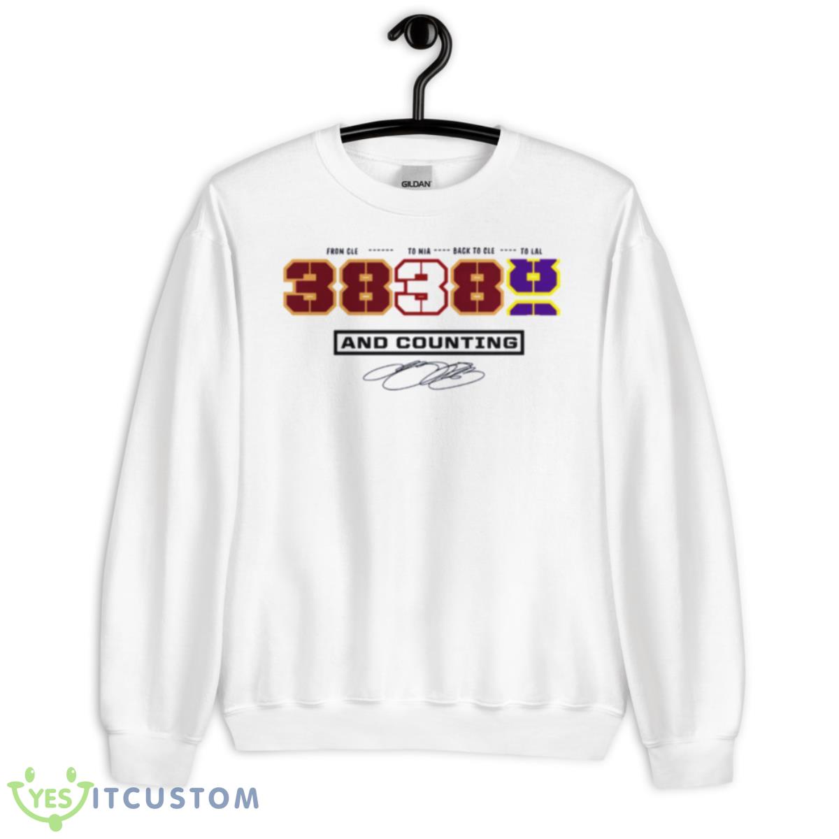 LeBron James White NBA All Time Scoring Record – Split Points Shirt 11 LeBron James White NBA All Time Scoring Record – Split Points Shirt - Unisex Heavy Blend Crewneck Sweatshirt