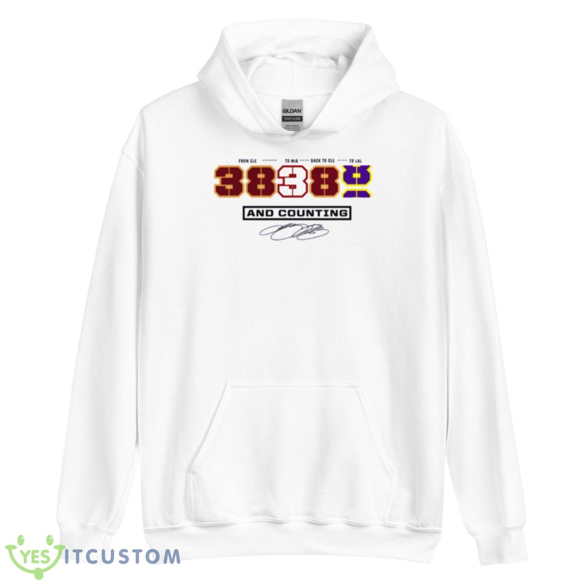 LeBron James White NBA All Time Scoring Record – Split Points Shirt 3 LeBron James White NBA All Time Scoring Record – Split Points Shirt - Unisex Heavy Blend Hooded Sweatshirt