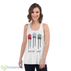 Led Burnt Out Three Amigos Shirt - Women's Flowy Racerback Tank