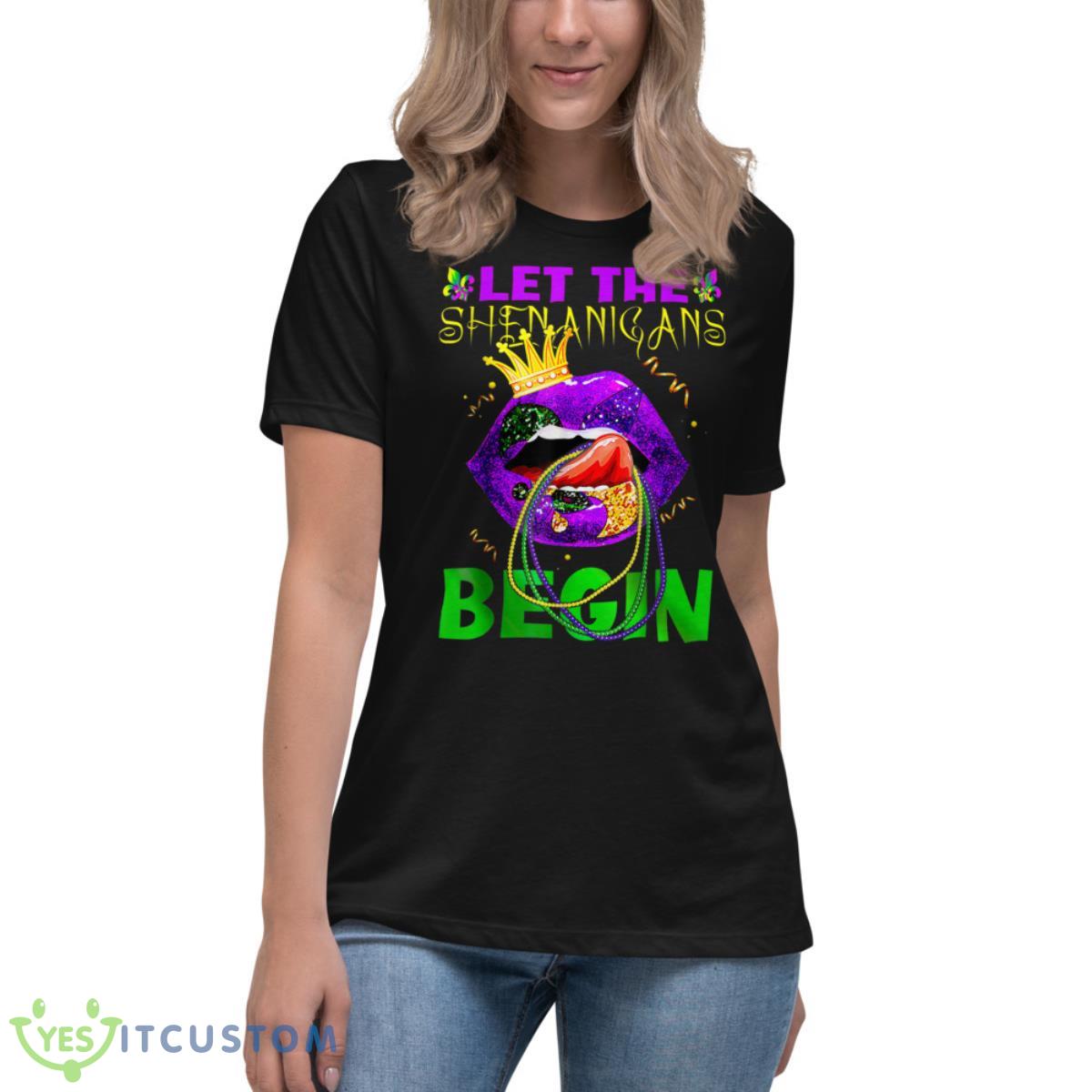 Let Shenanigans Begin Mardi Gras Sexy Lips Shirt 6 Let Shenanigans Begin Mardi Gras Sexy Lips Shirt - Women's Relaxed Short Sleeve Jersey Tee