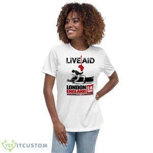 Live Aid Concert At Wembley Stadium Shirt - Women's Relaxed Short Sleeve Jersey Tee