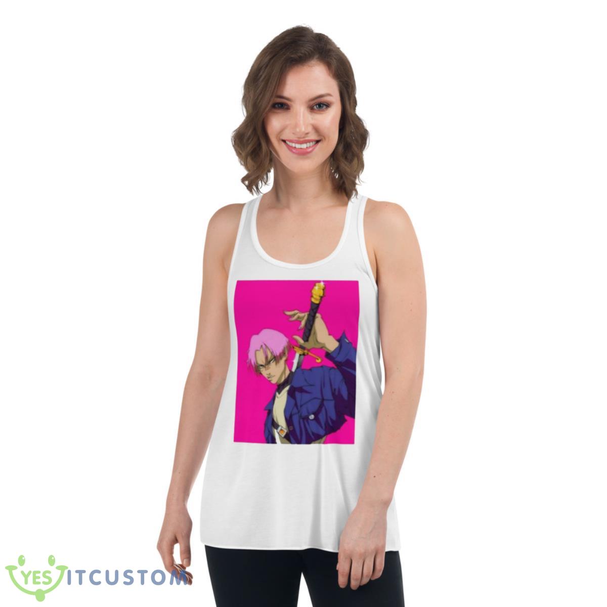 Long Sword Trunks Dragon Ball Kanji Text Shirt 4 Long Sword Trunks Dragon Ball Kanji Text Shirt - Women's Flowy Racerback Tank