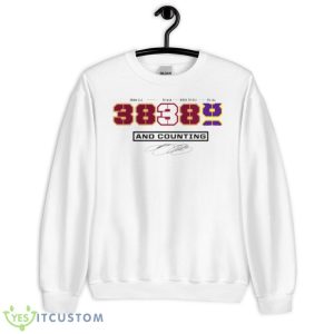 Los Angeles Lakers James From Cle To Mia Back To Cle To Lal 38388 And Counting Signature Shirt - Unisex Heavy Blend Crewneck Sweatshirt