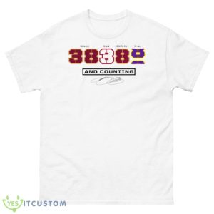 Los Angeles Lakers James From Cle To Mia Back To Cle To Lal 38388 And Counting Signature Shirt - 500 Men’s Classic Tee Gildan