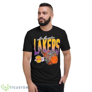 Los Angeles Lakers On Fire NBA Shirt - Short Sleeve T-Shirt
