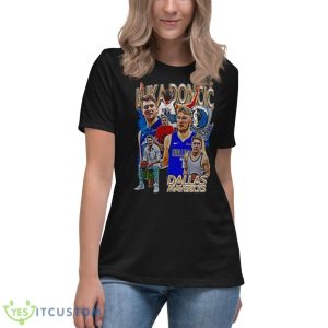Luca Doncic NBA Dallas Mavericks Vintage Graphic Shirt 11 Luca Doncic NBA Dallas Mavericks Vintage Graphic Shirt - Women's Relaxed Short Sleeve Jersey Tee