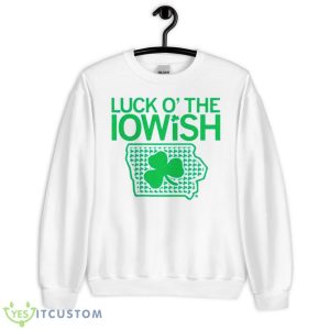 Luck O The Iowish Shamrock Map Shirt - Unisex Heavy Blend Crewneck Sweatshirt