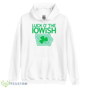 Luck O The Iowish Shamrock Map Shirt 7 Luck O The Iowish Shamrock Map Shirt - Unisex Heavy Blend Hooded Sweatshirt