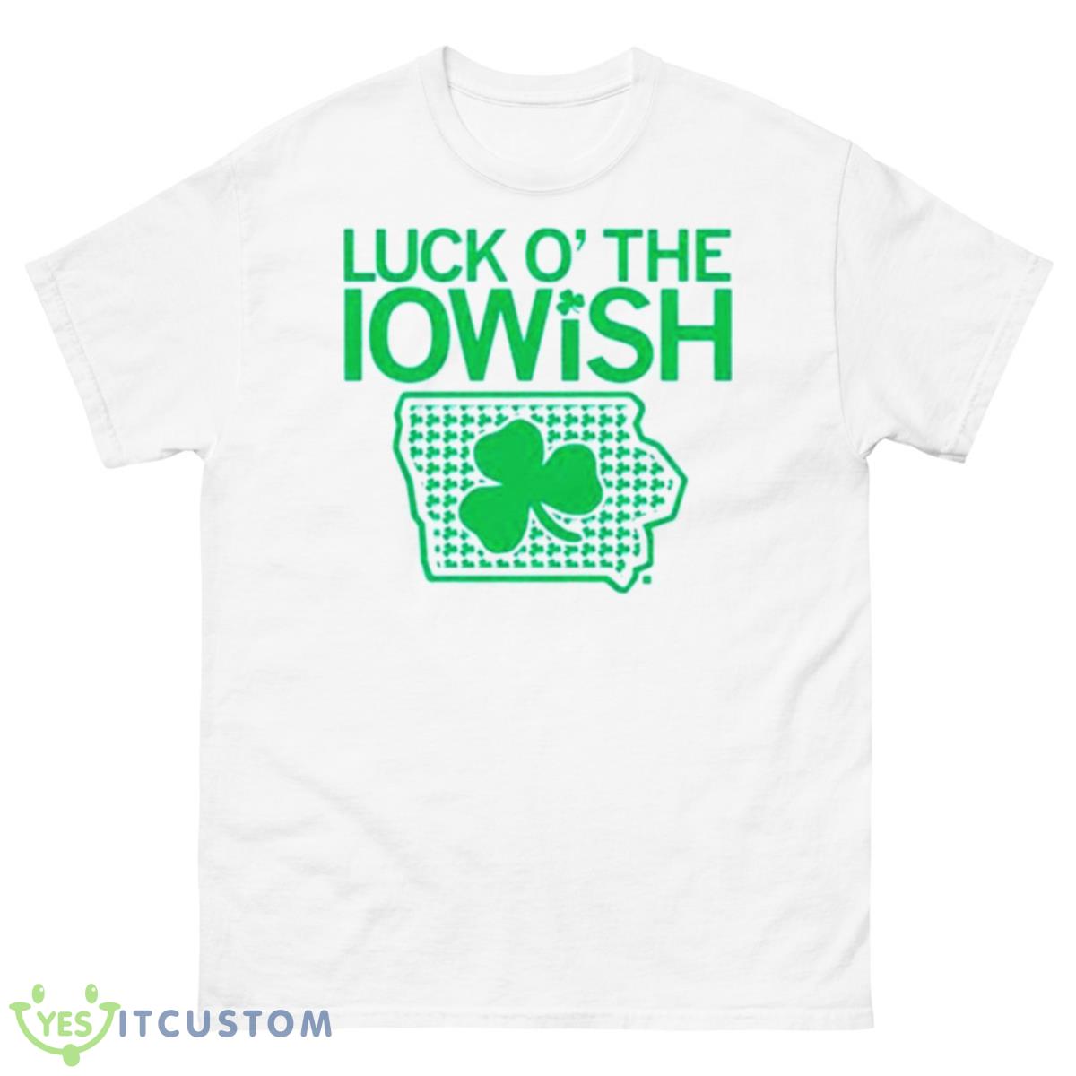 Luck O The Iowish Shamrock Map Shirt 10 Luck O The Iowish Shamrock Map Shirt - 500 Men’s Classic Tee Gildan