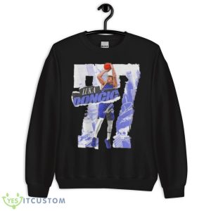 Luka Doncic 77 Dallas Mavericks Rough Shirt - Unisex Crewneck Sweatshirt