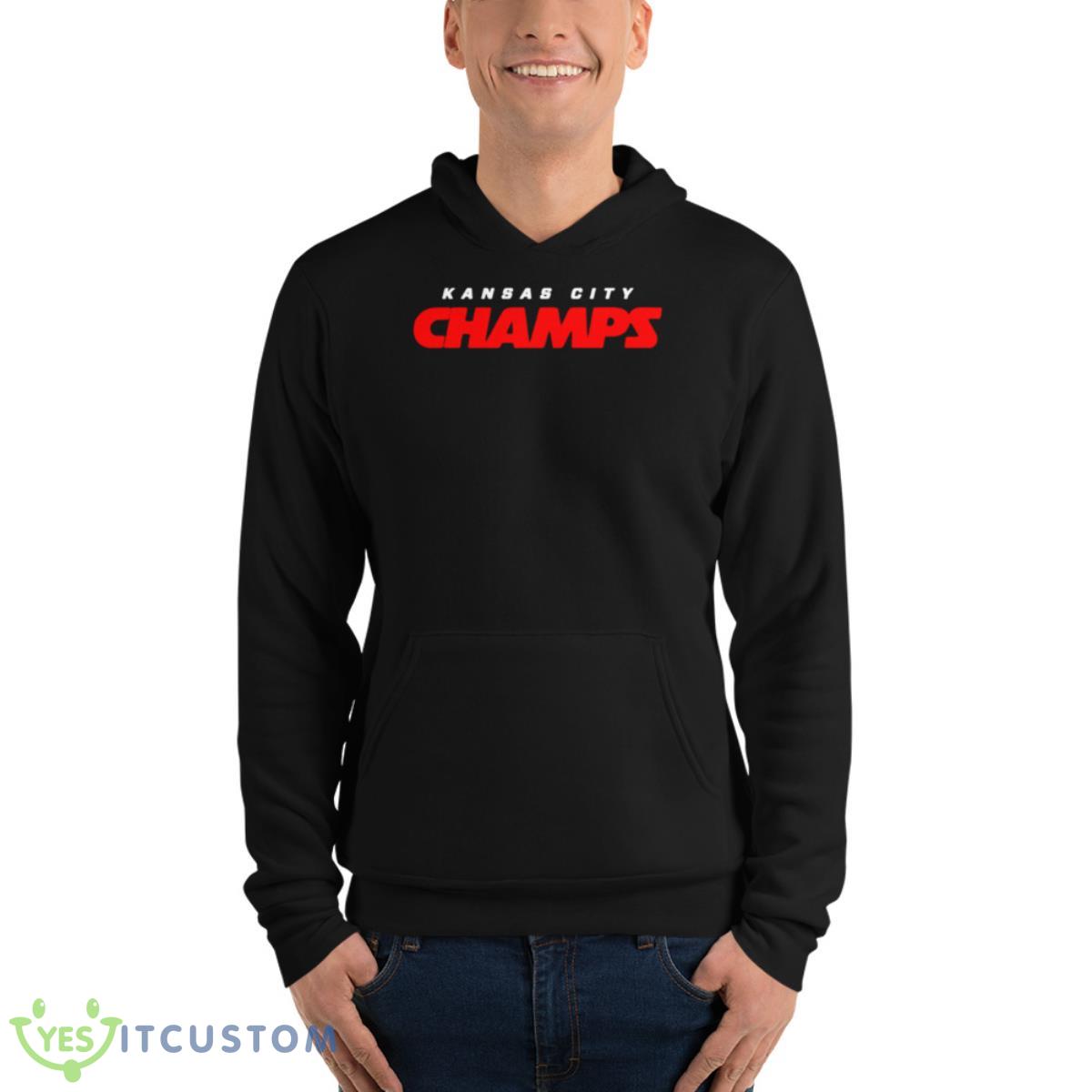 LVII KC Chiefs Champs Shirt 4 LVII KC Chiefs Champs Shirt - Unisex Fleece Pullover Hoodie