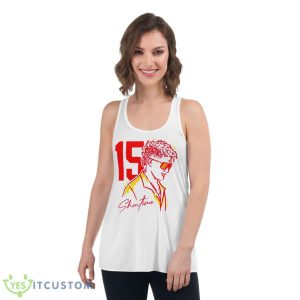 Mahomes 15 Show Time KC Chiefs Shirt - Women's Flowy Racerback Tank