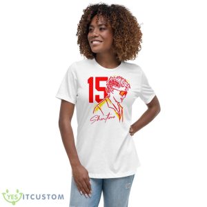 Mahomes 15 Show Time KC Chiefs Shirt - Women's Relaxed Short Sleeve Jersey Tee