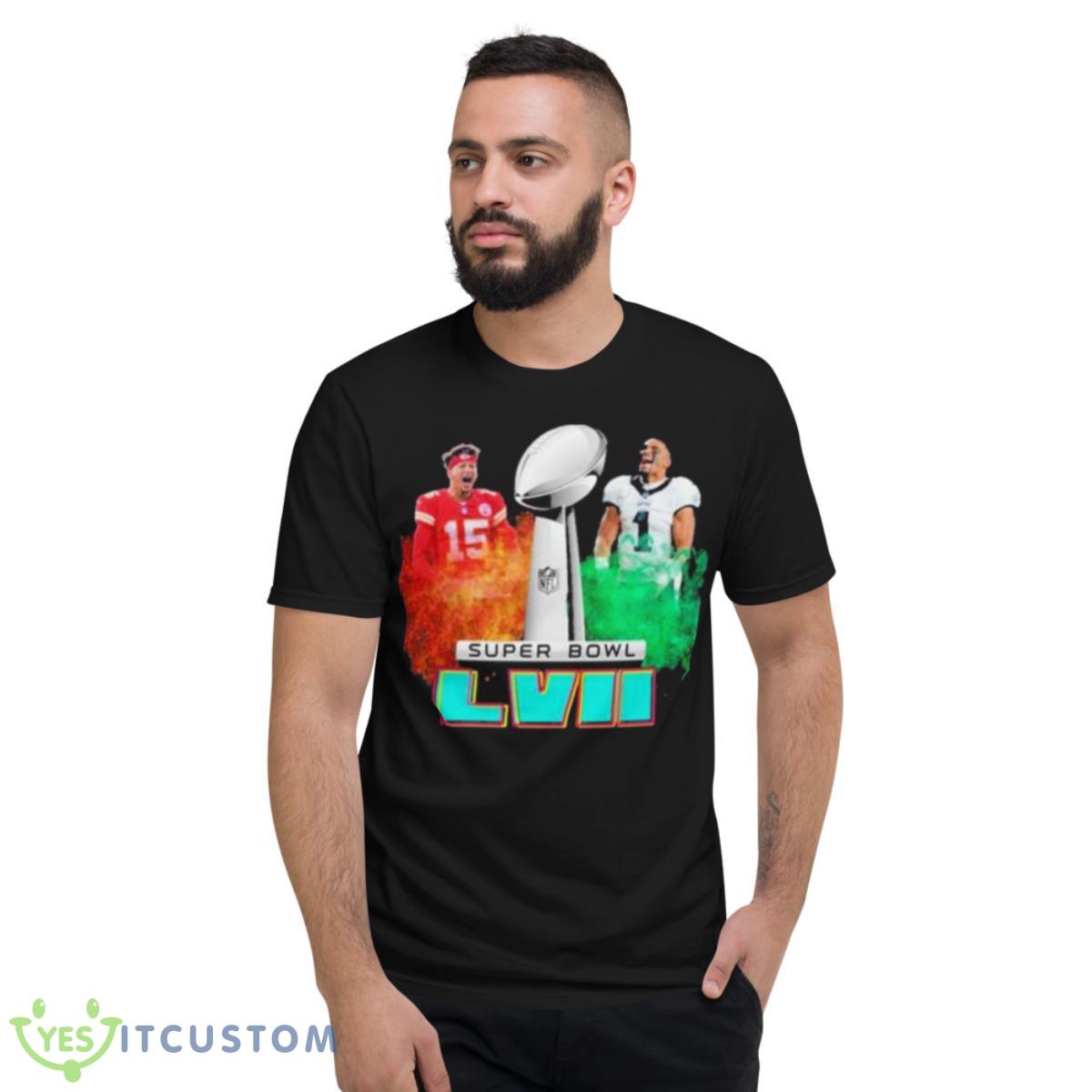 Mahomes And Hurts Super Bowl LVII 2023 Shirt 2 Mahomes And Hurts Super Bowl LVII 2023 Shirt - Short Sleeve T-Shirt