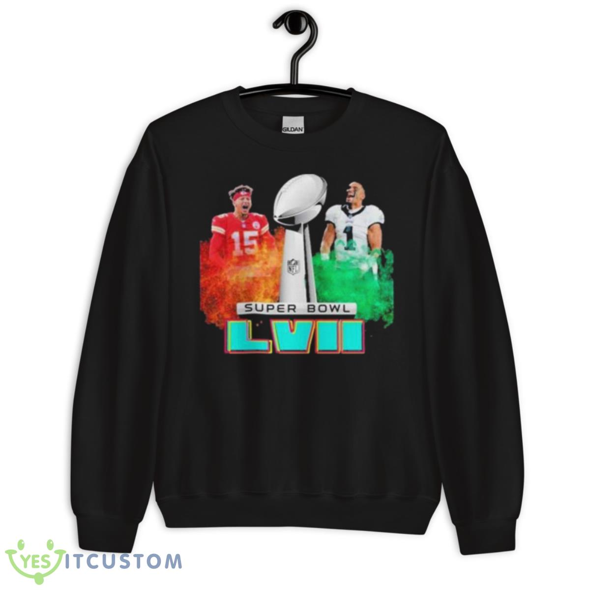 Mahomes And Hurts Super Bowl LVII 2023 Shirt 13 Mahomes And Hurts Super Bowl LVII 2023 Shirt - Unisex Crewneck Sweatshirt