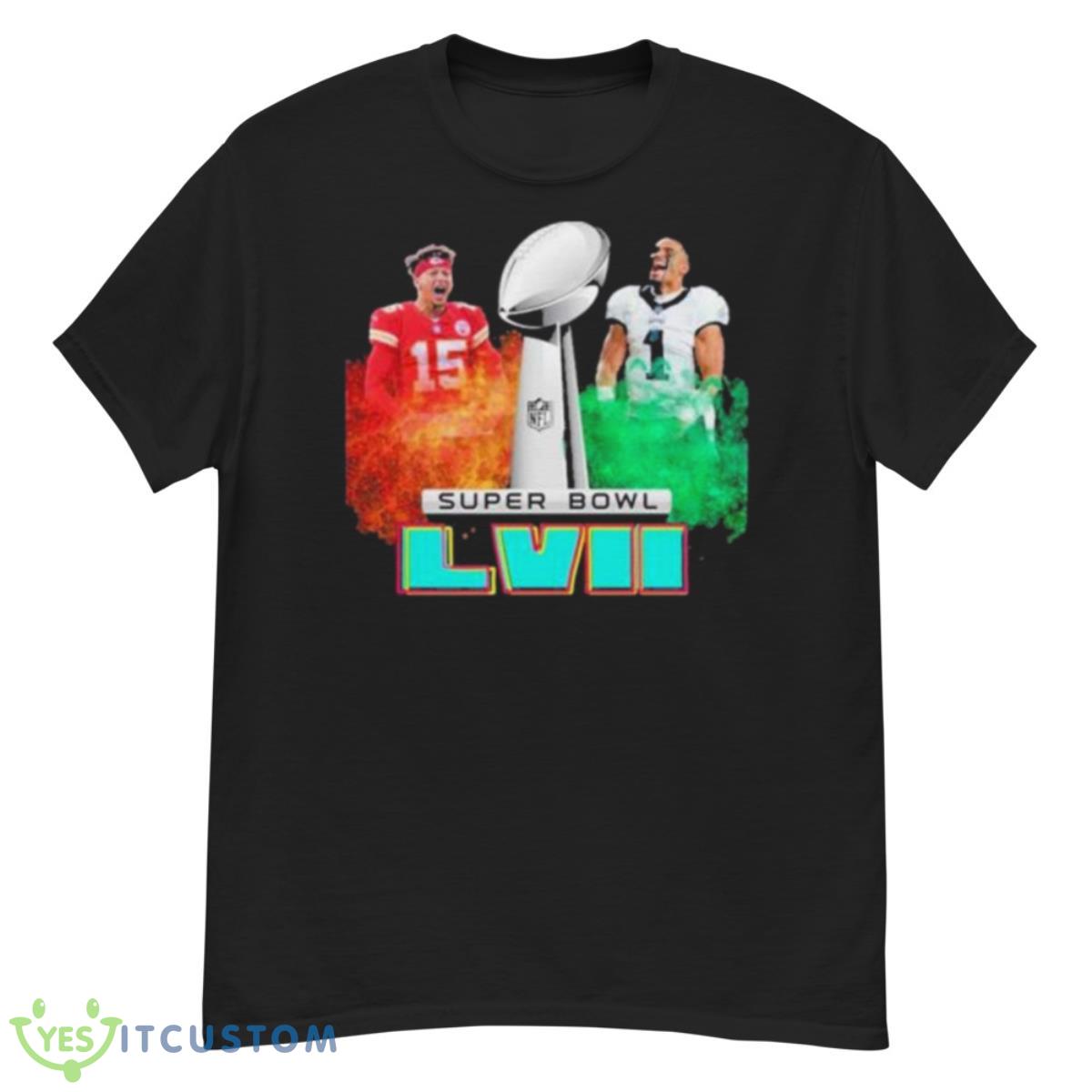 Mahomes And Hurts Super Bowl LVII 2023 Shirt 12 Mahomes And Hurts Super Bowl LVII 2023 Shirt - G500 Men’s Classic T-Shirt