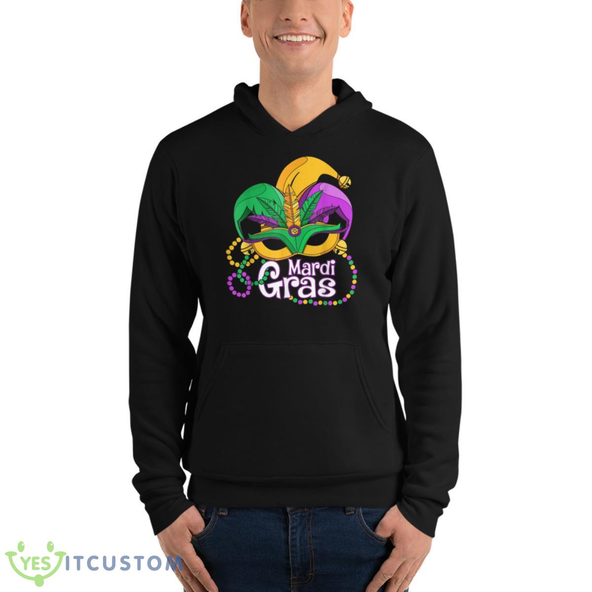 Mardi Gras T Shirt Mardi Gras 2023 Beads Mask Feathers Shirt 4 Mardi Gras T Shirt Mardi Gras 2023 Beads Mask Feathers Shirt - Unisex Fleece Pullover Hoodie