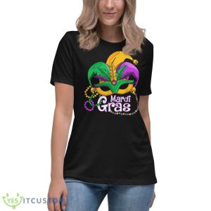 Mardi Gras T Shirt Mardi Gras 2023 Beads Mask Feathers Shirt 11 Mardi Gras T Shirt Mardi Gras 2023 Beads Mask Feathers Shirt - Women's Relaxed Short Sleeve Jersey Tee
