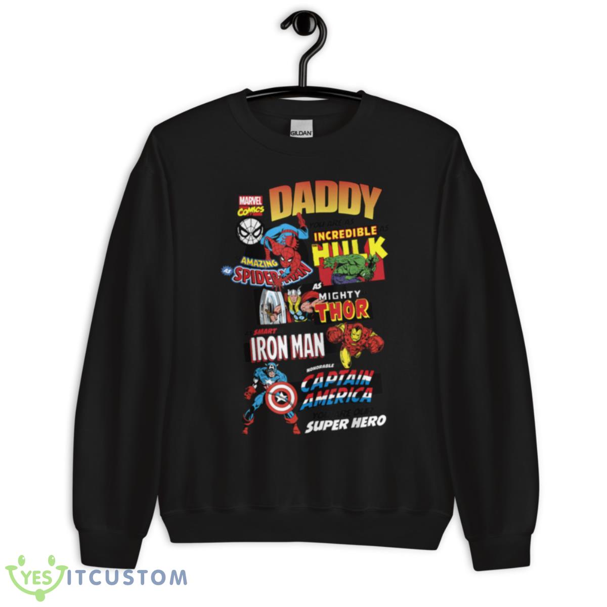 Marvel Avengers Father’s Day Retro Comic Graphic Shirt 3 Marvel Avengers Father’s Day Retro Comic Graphic Shirt - Unisex Crewneck Sweatshirt