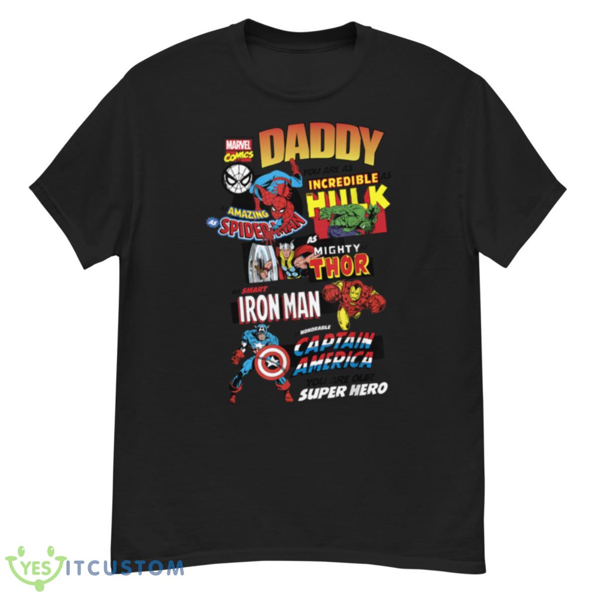Marvel Avengers Father’s Day Retro Comic Graphic Shirt 12 Marvel Avengers Father’s Day Retro Comic Graphic Shirt - G500 Men’s Classic T-Shirt