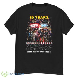 Marvel Studios 15 Years Thank You For The Memories Signatures 2023 Shirt - G500 Men’s Classic T-Shirt