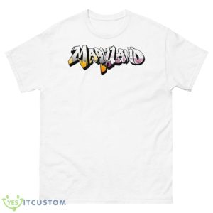 Maryland Flag Mural Graffiti Black Shirt - 500 Men’s Classic Tee Gildan