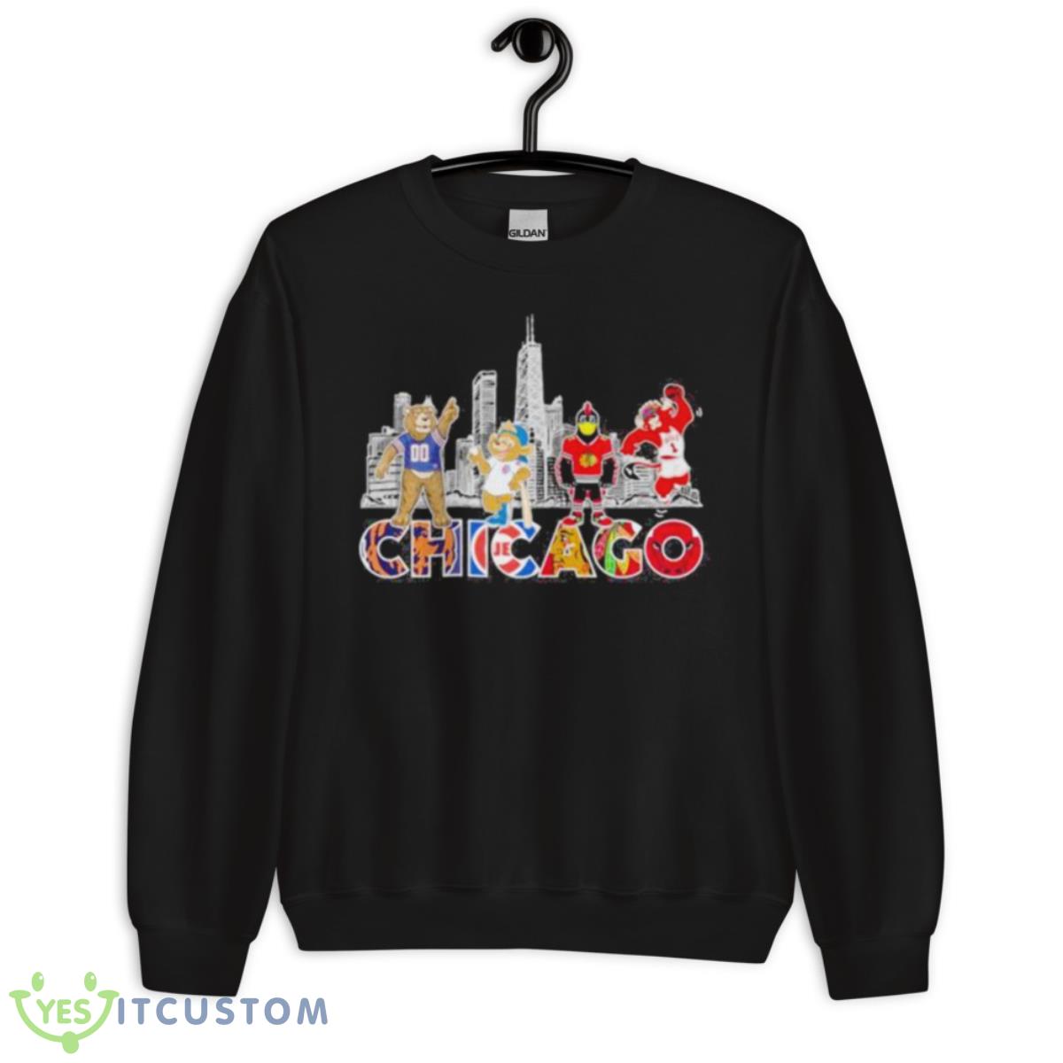 Mascot Chicago Skyline 2023 Shirt 3 Mascot Chicago Skyline 2023 Shirt - Unisex Crewneck Sweatshirt