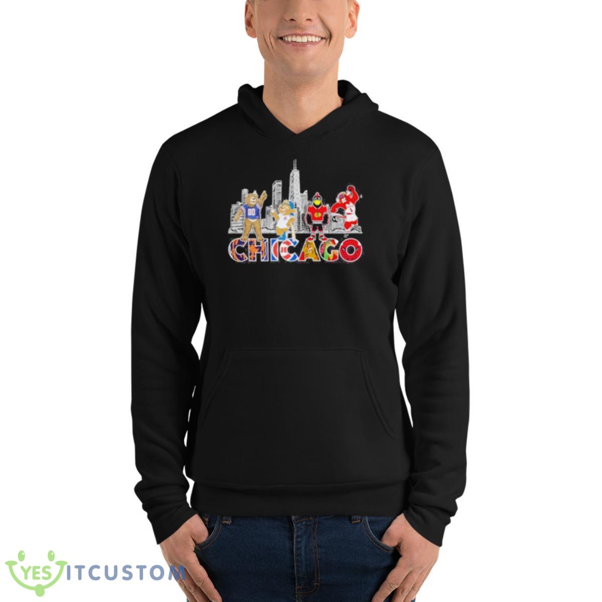 Mascot Chicago Skyline 2023 Shirt 4 Mascot Chicago Skyline 2023 Shirt - Unisex Fleece Pullover Hoodie