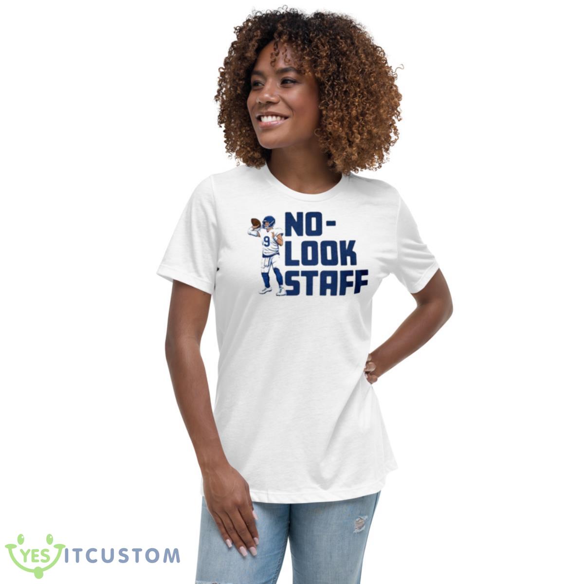 Matthew Stafford No Look Staff Shirt 5 Matthew Stafford No Look Staff Shirt - Women's Relaxed Short Sleeve Jersey Tee