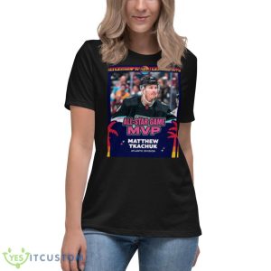 Matthew Tkachuk Florida Panthers 2023 All Star Game Mvp Atlantic Division Shirt 11 Matthew Tkachuk Florida Panthers 2023 All Star Game Mvp Atlantic Division Shirt - Women's Relaxed Short Sleeve Jersey Tee