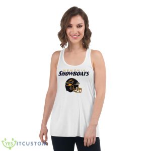 Memphis Showboats Helmet Shirt - Women's Flowy Racerback Tank