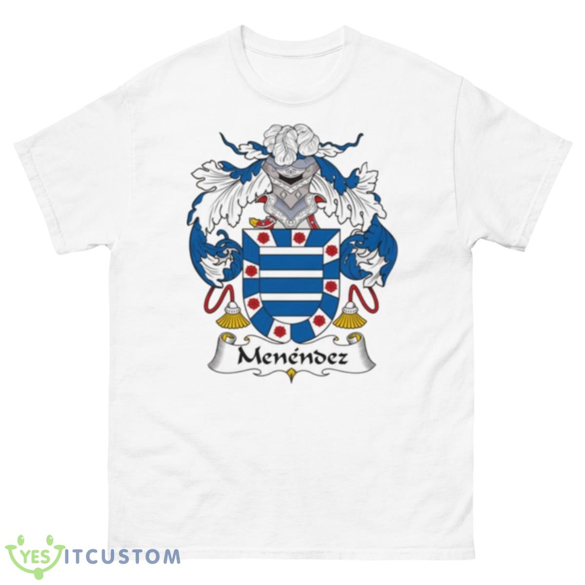 Menendez Coat Of Arms Family Crest Logo Shirt 10 Menendez Coat Of Arms Family Crest Logo Shirt - 500 Men’s Classic Tee Gildan
