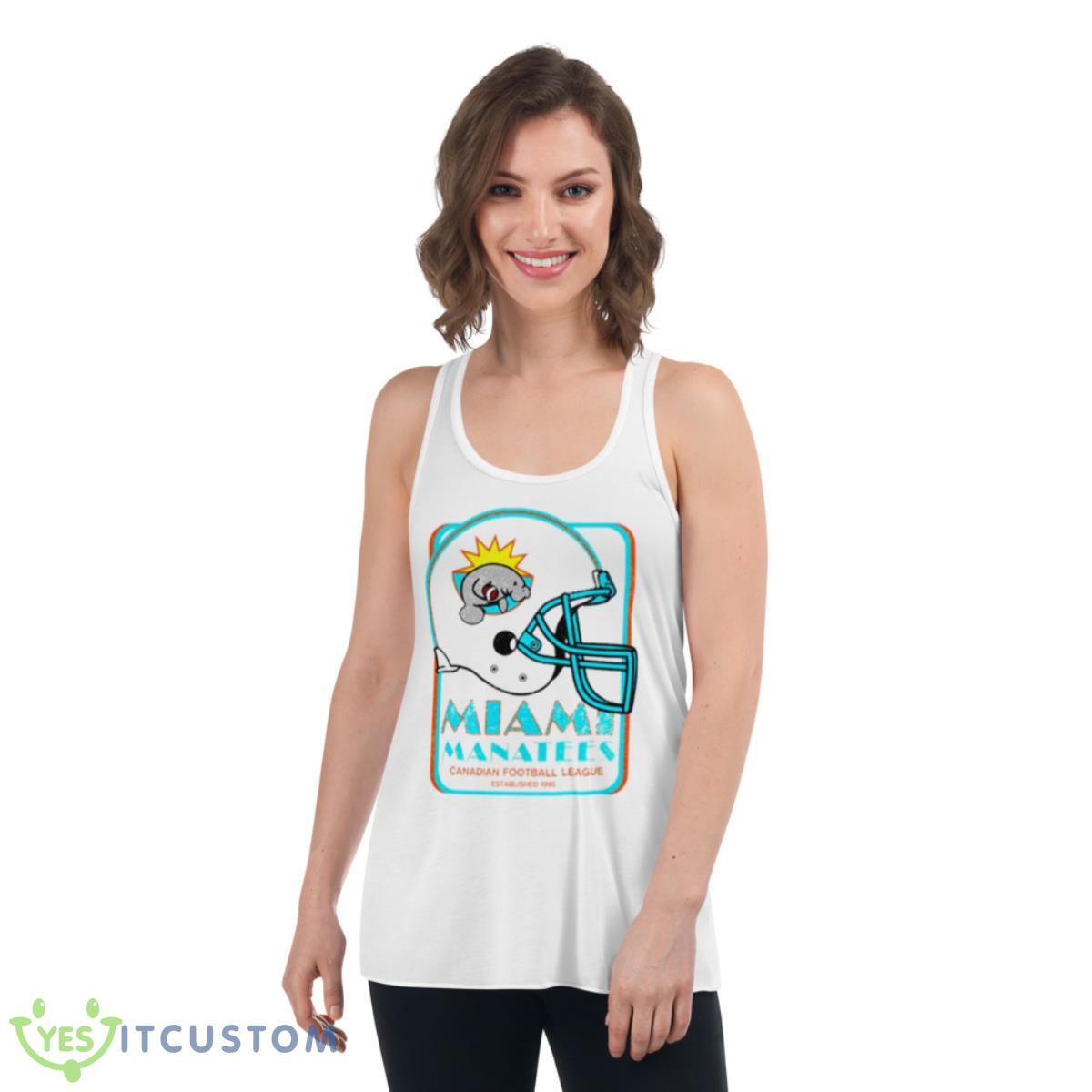 Miami Manatees Football Shirt 4 Miami Manatees Football Shirt - Women's Flowy Racerback Tank