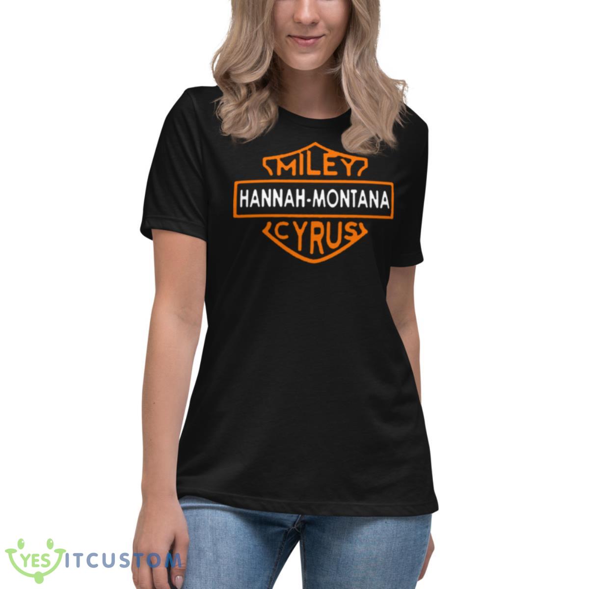 Miley Hannah Montana Cyrus Shirt 6 Miley Hannah Montana Cyrus Shirt - Women's Relaxed Short Sleeve Jersey Tee