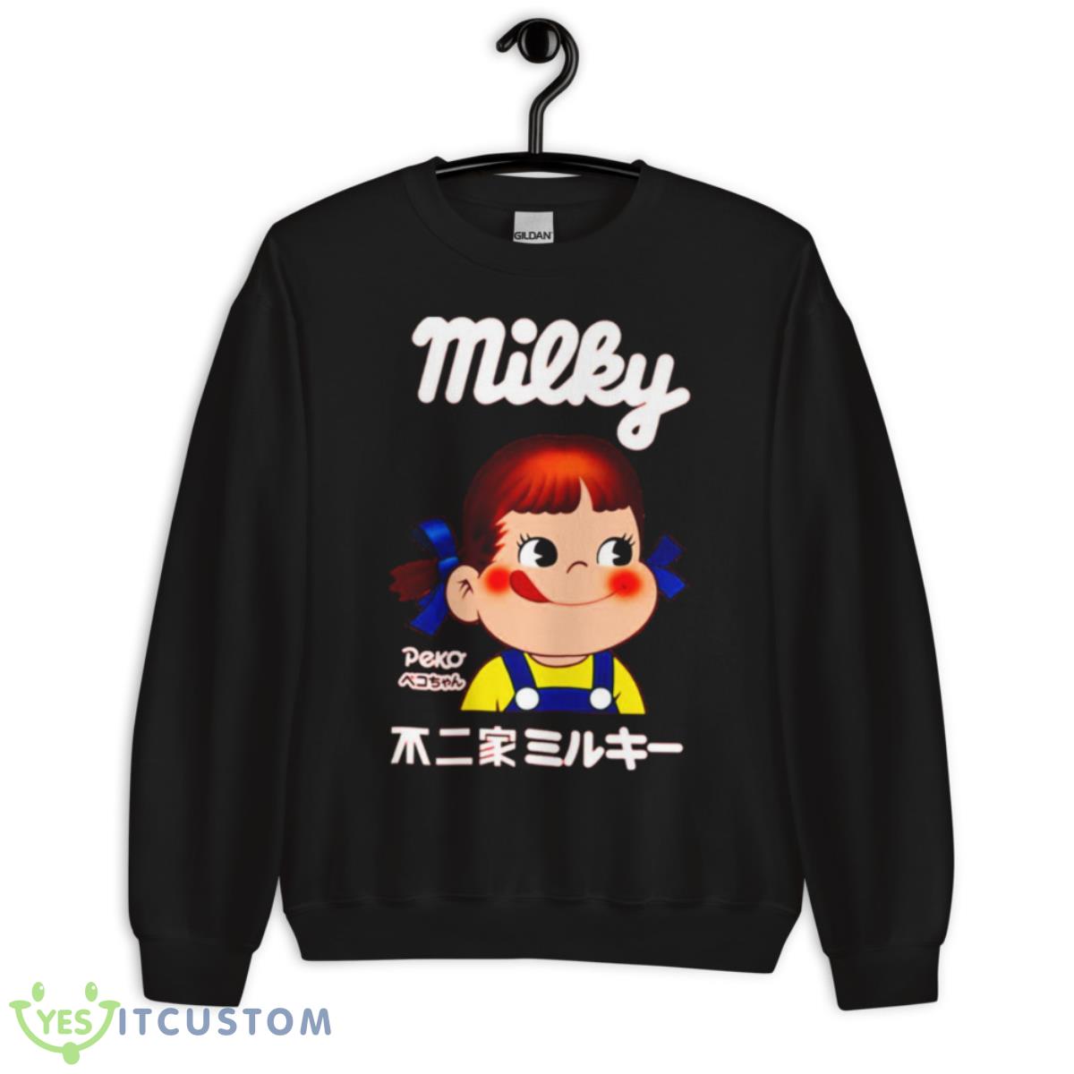 Milky Peko Chan Kanji Shirt 3 Milky Peko Chan Kanji Shirt - Unisex Crewneck Sweatshirt