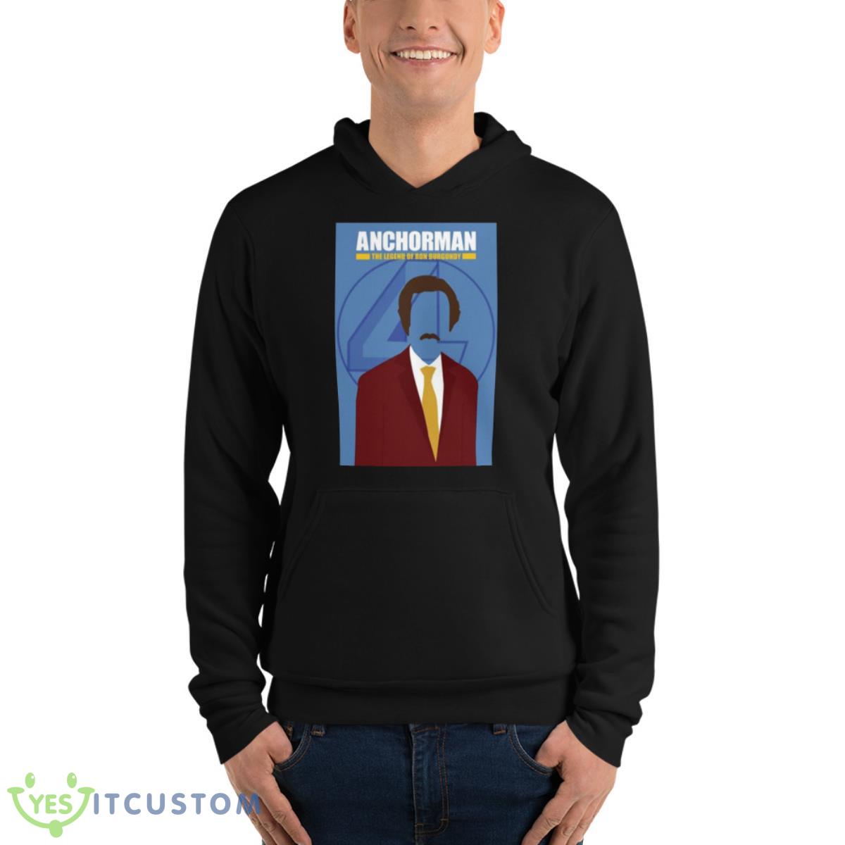 Minimalistic Anchorman Ron Burgundy Shirt 4 Minimalistic Anchorman Ron Burgundy Shirt - Unisex Fleece Pullover Hoodie