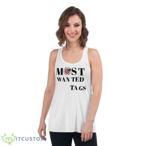 Most Wanted Tags Shirt 8 Most Wanted Tags Shirt - Women's Flowy Racerback Tank