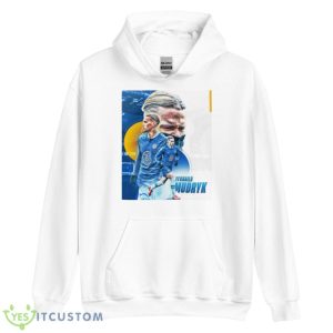 Mykhailo Mudryk Art Football Shirt - Unisex Heavy Blend Hooded Sweatshirt