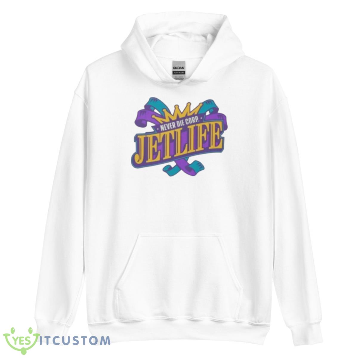 Never Die Corp Jetlife Shirt 3 Never Die Corp Jetlife Shirt - Unisex Heavy Blend Hooded Sweatshirt