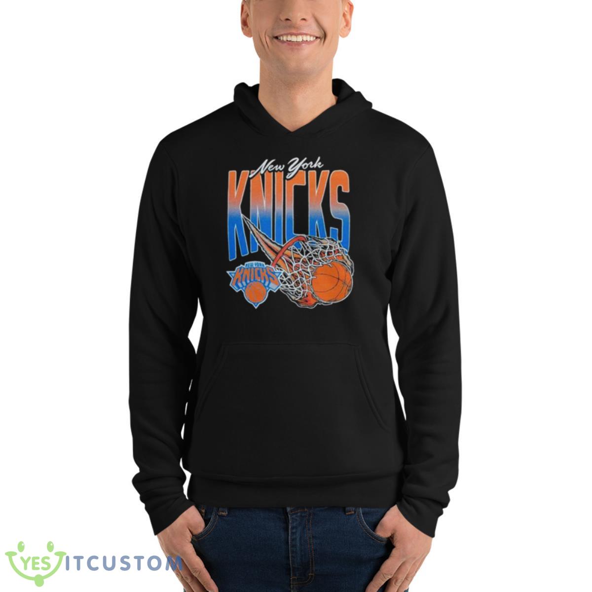 New York Knicks On Fire NBA Shirt 4 New York Knicks On Fire NBA Shirt - Unisex Fleece Pullover Hoodie
