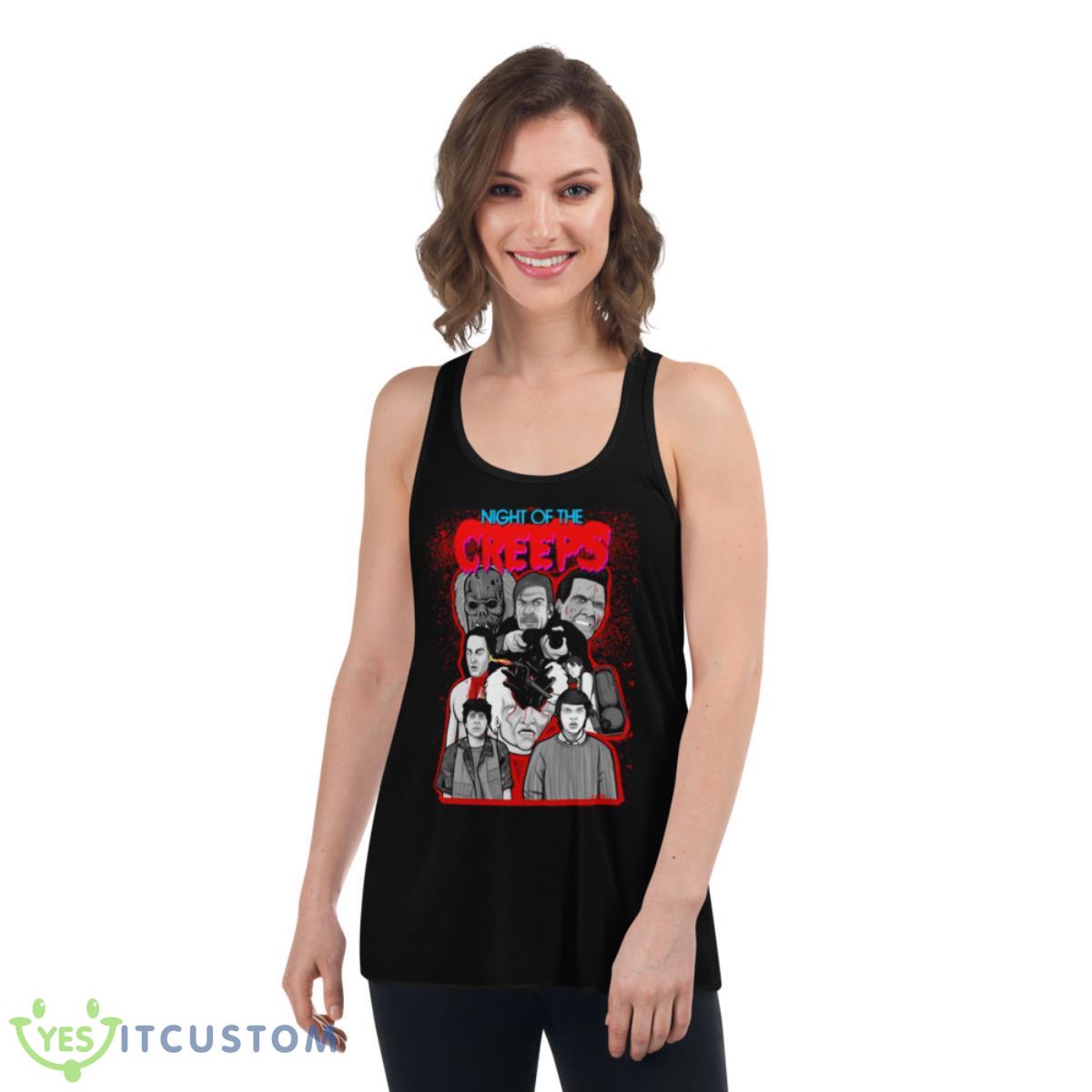 Night Of The Creeps Collage Shirt 5 Night Of The Creeps Collage Shirt - Women's Flowy Racerback Tank