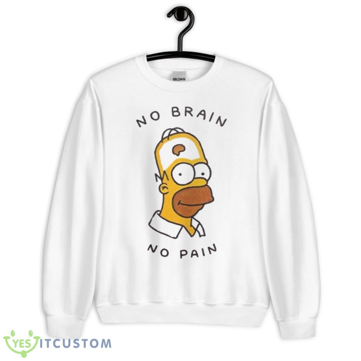 No Brain No Pain The Simpsons Cartoon Shirt 2 No Brain No Pain The Simpsons Cartoon Shirt - Unisex Heavy Blend Crewneck Sweatshirt