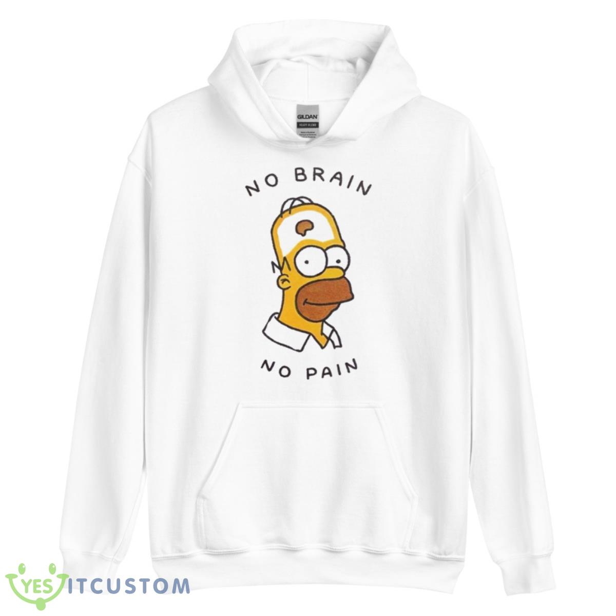 No Brain No Pain The Simpsons Cartoon Shirt 11 No Brain No Pain The Simpsons Cartoon Shirt - Unisex Heavy Blend Hooded Sweatshirt